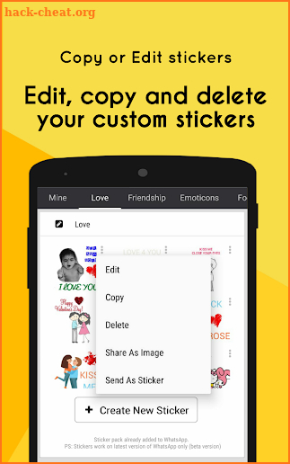 WhatsStickers - Create Personal WhatsApp Stickers screenshot