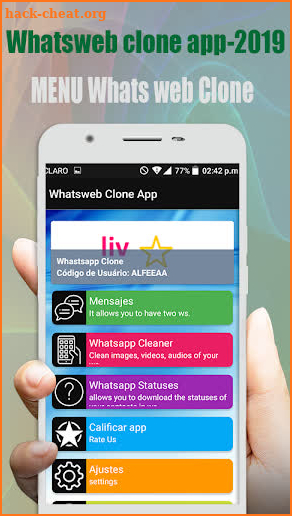 WhatsWeb Clone app-2019 screenshot