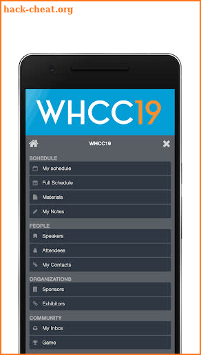 WHCC19 screenshot