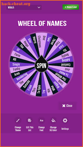 Wheel of Names screenshot