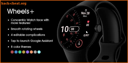 Wheels+ Digital Watch Face screenshot