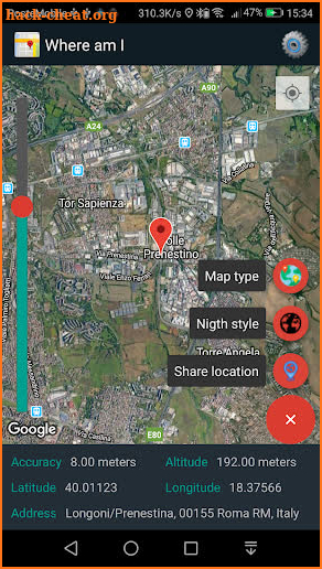 Where am I - My GPS position screenshot
