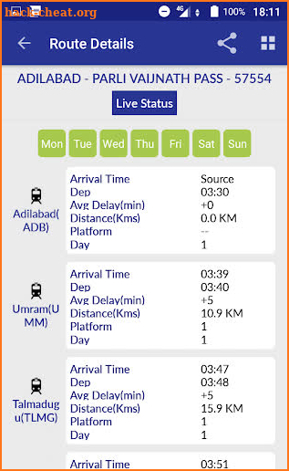 Where is my train - Live Train Status screenshot