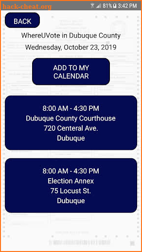 WhereUVote IA - Dubuque County screenshot