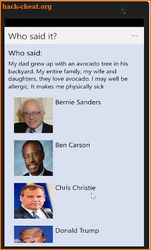 Which Candidate Said It? screenshot