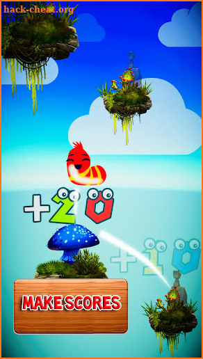 Whirlybird doodle larva jumping game screenshot