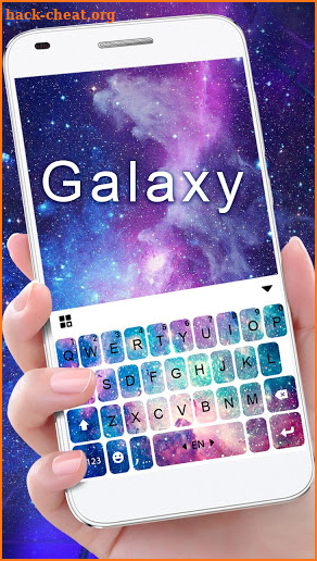 White 3D Galaxy Keyboard Theme screenshot