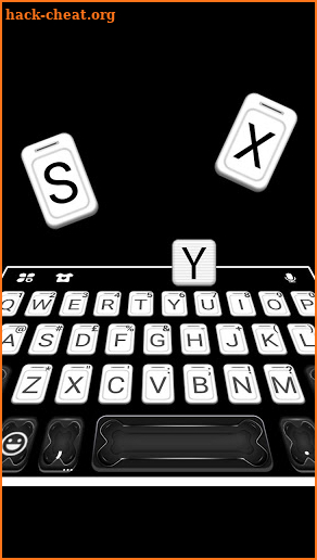 White Black Business Keyboard Theme screenshot