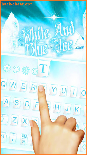 White Blue Ice Keyboard screenshot