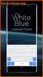 White Blue System Keyboard screenshot