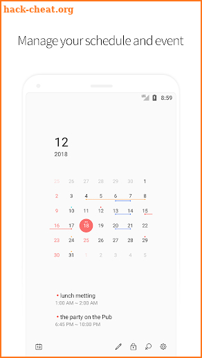 White Calendar - Business And Period Calendar screenshot