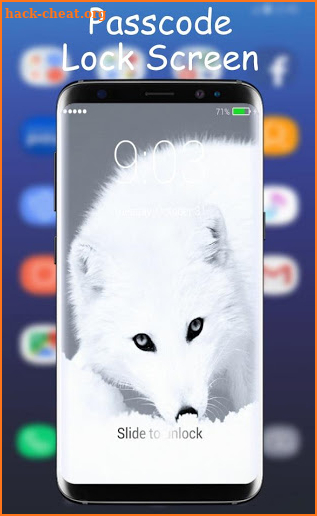 White Fox Lock Screen screenshot
