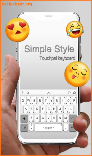 White Grey Business Simple Style Keyboard Theme screenshot