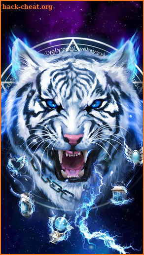 White Horror Wild Tiger Theme screenshot