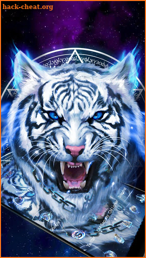 White Horror Wild Tiger Theme screenshot