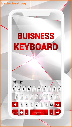 White Metal SMS Keyboard Background screenshot