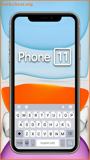 White Phone 11 Keyboard Theme screenshot