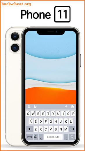 White Phone 11 Keyboard Theme screenshot