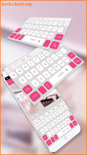 White Pink Keyboard screenshot