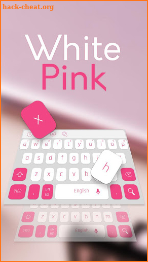 White Pink Keyboard screenshot