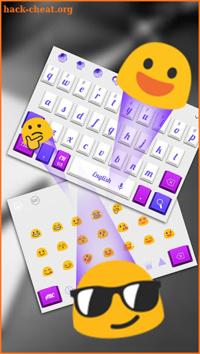 White Purple Keyboard screenshot