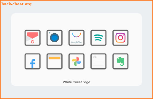 White Sweet Edge - Icon Pack screenshot