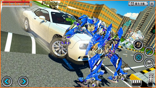 White Tiger Robot Transformation Game - Car Robot screenshot