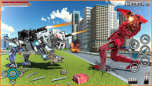 White Tiger Robot Transformation Game - Car Robot screenshot
