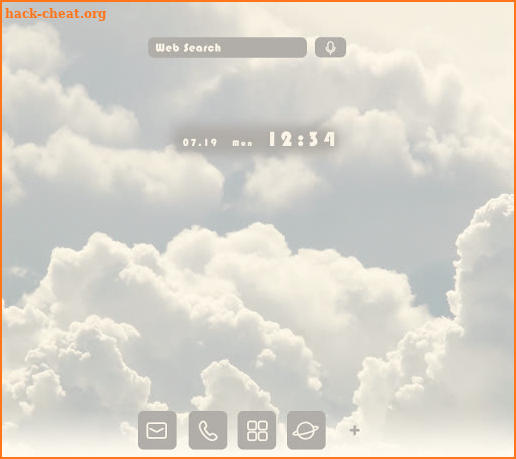 White Wallpaper Simple Clouds Theme screenshot