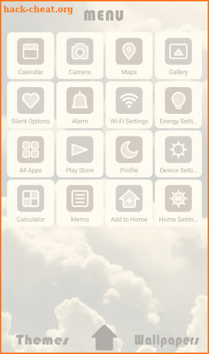 White Wallpaper Simple Clouds Theme screenshot