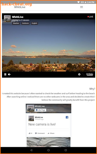 WhitiLive - Whitianga's Only Live Webcam screenshot