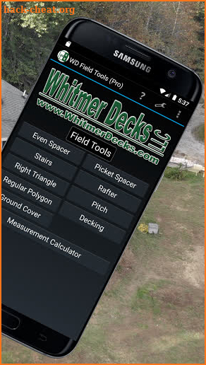 Whitmer Decks Field Tools screenshot
