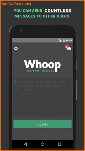Whoop - One Shot Message screenshot