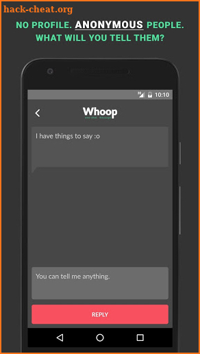 Whoop - One Shot Message screenshot