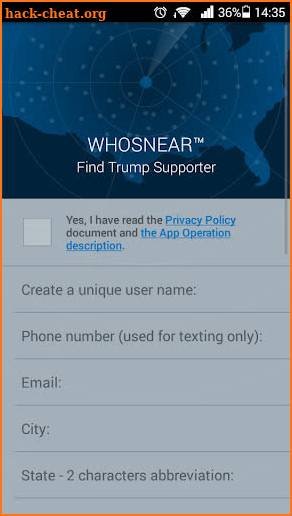 Whosnear™ Trump Supporters screenshot