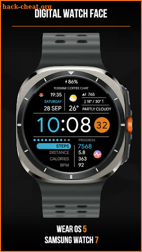 WHTR Digital Watch Face screenshot