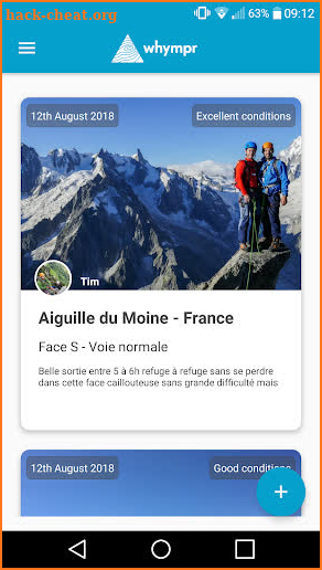 Whympr. Prepare and share your mountain outings. screenshot