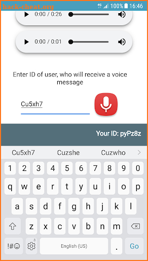 Wi-fi Voice Messanger screenshot