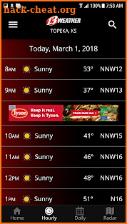 WIBW 13 Weather app screenshot
