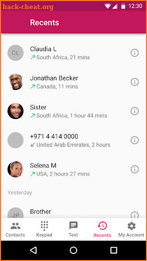 Wifi calling & international calls app · Recorder screenshot