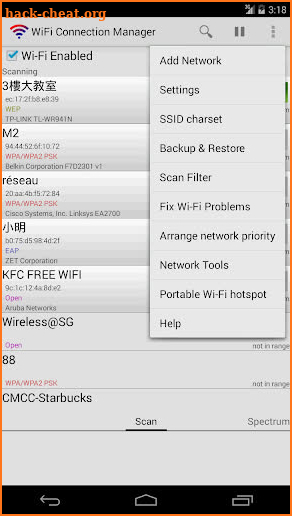WiFi Connection Manager screenshot
