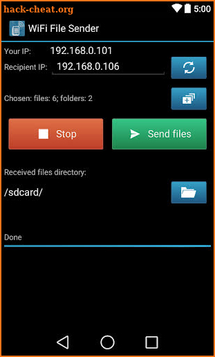 WiFi File Sender screenshot