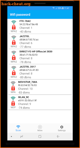 Wifi password (Scanner, Manager) screenshot
