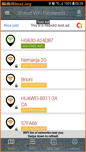 WiFi Passwords Map screenshot