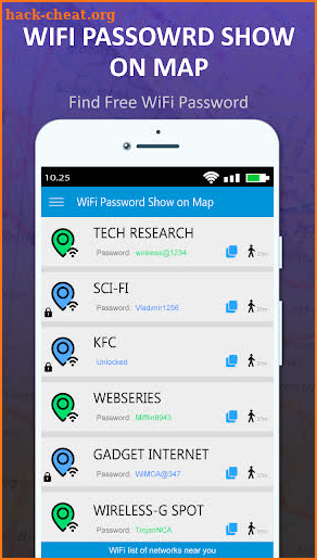 WiFi Passwords Map - WiFi Passwords Show On Map screenshot