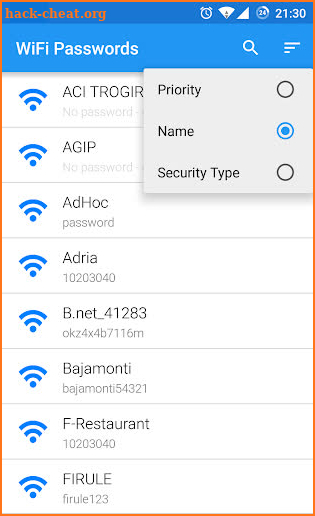 WiFi Passwords [ROOT] screenshot