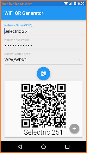 Wifi QR Code Generator screenshot