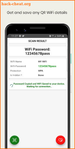 WiFi QrCode Password scanner screenshot