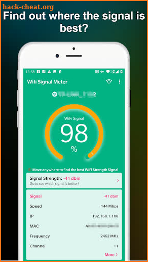 WiFi Signal Strength Meter Pro screenshot