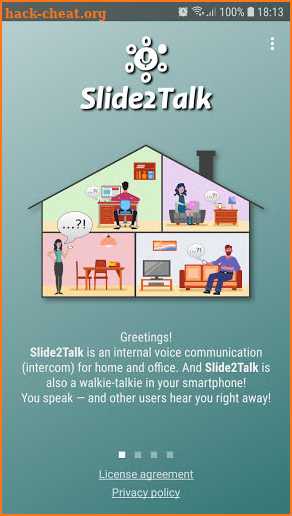 WiFi walkie-talkie Slide2Talk screenshot